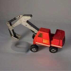 Classic Red Toy Excavator for Kids